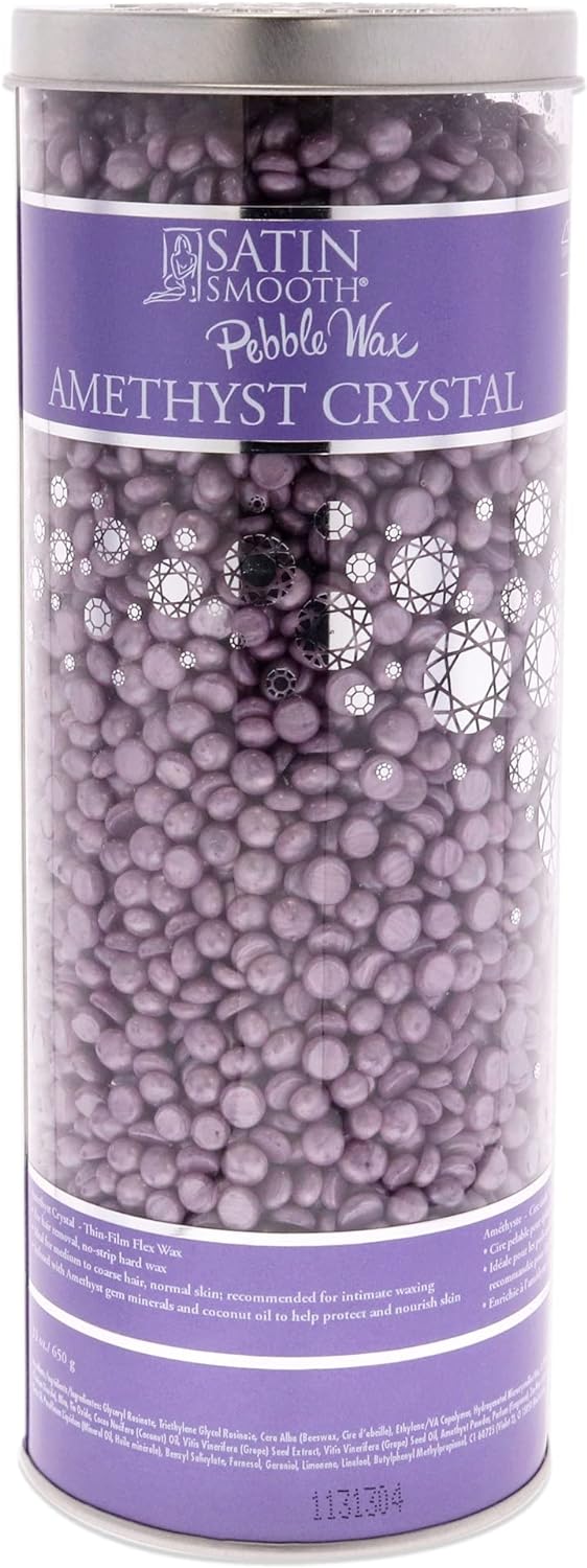 Satin Smooth Pebbles Wax Amethyst Crystal Thin Flim Flex Wax 23oz