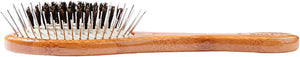 Bass Brushes Hybrid Pet Groomer Petit manche ovale en bambou