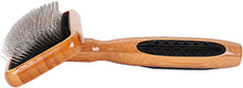 Load image into Gallery viewer, Bass Brushes Soft Slicker Pet Groomer Bamboo Handle w/ Rubber Grips
