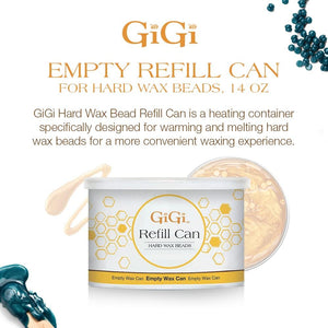 Recharge de perles de cire dure Gigi, blanc, 14 onces
