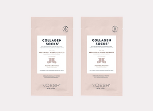 Chaussettes Voesh en collagène à l'huile d'argan - Lot de deux