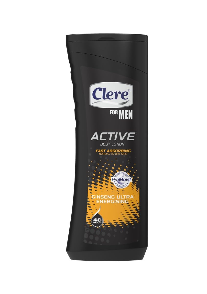 Lotion corporelle active CLERE For Men - Gingseng ultra énergisant - 400 ml