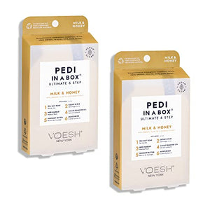 VOESH Pedi in a Box Ultimate 6 étapes - Lait et miel, lot de 2