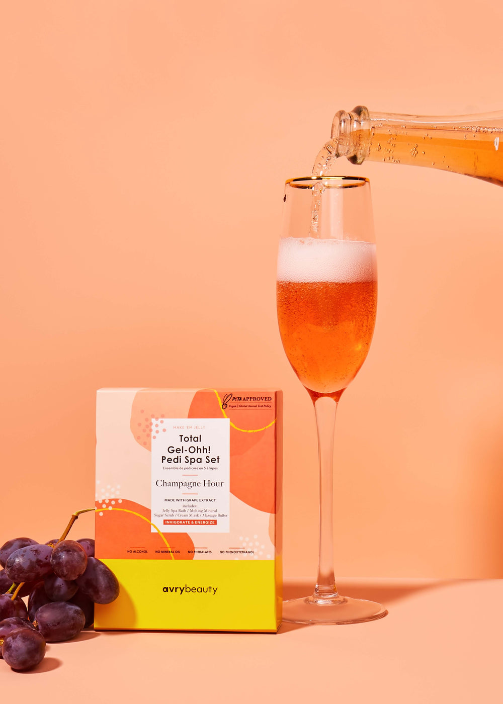 AvryBeauty Total Gel-Ohh! Pedi Spa Set - Champagne Toast