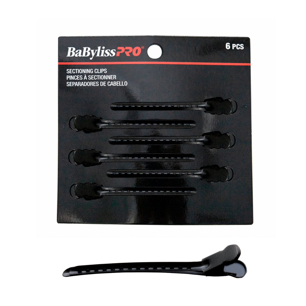 BabylissPRO METAL SECTIONING CLIPS 6/PK - BES26UC