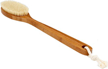 Load image into Gallery viewer, Brush - Deluxe Long Handle 100% Wild Boar Firm Body Brush Wet / Dry One Piece Ba by Bass Brushes
