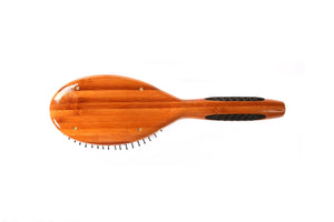Brosse - Grand coussin ovale en nylon avec poils en bois clair et manche en bois clair pour basse 1 brosse par Bass Brushes