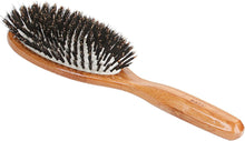 Load image into Gallery viewer, Brush - Large Oval Cushion Style 100% Wild Boar Bristles Beveled Light Wood Hand by Bass Brushes
