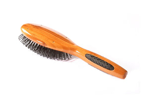 Brosse - Grand coussin ovale en nylon avec poils en bois clair et manche en bois clair pour basse 1 brosse par Bass Brushes