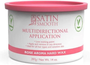 Satin Smooth Ruby Rose Hard Wax with Rose Aroma 14oz