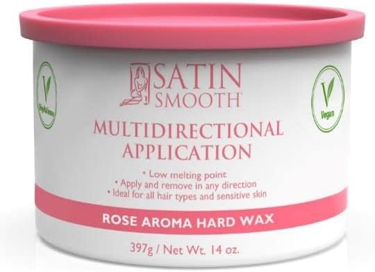Satin Smooth Ruby Rose Hard Wax with Rose Aroma 14oz