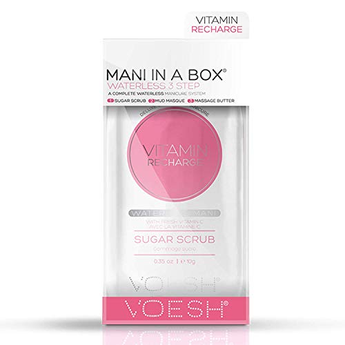 Coffret manucure VOESH Mani in a Box 3 étapes sans eau - Coffret manucure VOESH - Kit manucure professionnel - Kit manucure femme - Fournitures manucure - Manucure à faire soi-même - Kit manucure salon - Kit manucure spa (Recharge vitamines)