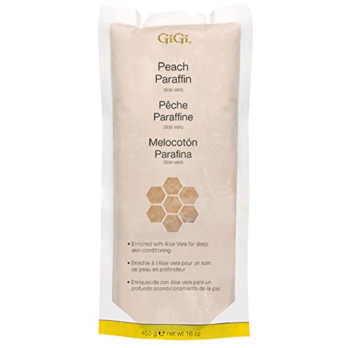 Cire de paraffine à la pêche Gigi avec aloe vera, 16 onces
