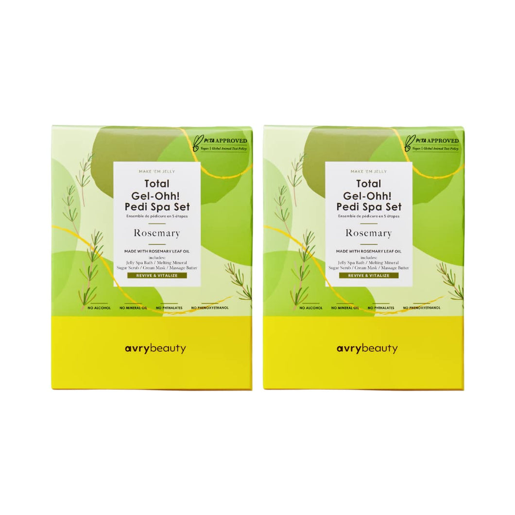 Coffret pédicure AvryBeauty Total Gel-Ohh! - Romarin - Lot de 2