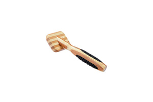 Bass Brushes | Brosse démêlante pour animaux | Tige en alliage | Manche en bambou pur | Style lisse | Finition rayée | Modèle A27-SB