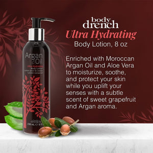 Lotion corporelle ultra-hydratante Body Drench Argan Oil Collection, 227 ml