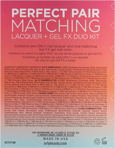 Kit Duo Vernis et Gel Assortis Orly Perfect Pair, Vinyle Liquide
