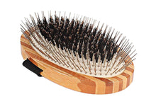 Charger l&#39;image dans la galerie, Bass Brushes | Le toilettage hybride | Brosse brillance et soin pour animaux | Brosse brevetée et primée | Poils naturels + tige en alliage | Manche en bambou pur | Grand ovale | Finition décapée | Modèle A5-SB
