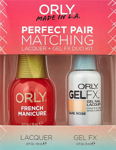Kit Duo Vernis et Gel Orly Perfect Pair, Rose Bare