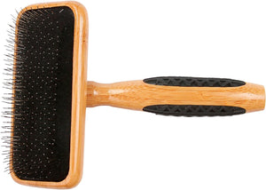 Bass Brushes Slicker Pet Groomer Manche en bambou moyen avec poignées en caoutchouc