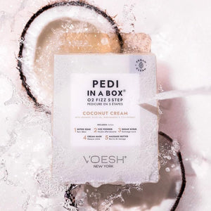 VOESH PEDI EN BOÎTE 5 ÉTAPES O2 FIZZ - CRÈME DE COCO