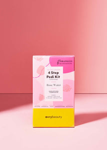 Kit pédicure AvryBeauty 4 étapes à l'eau de rose