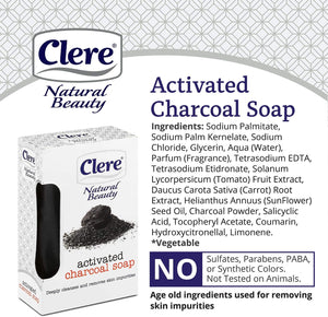 Savon au charbon actif CLERE Natural Beauty - 150 g
