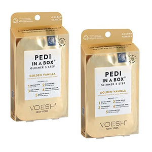 VOESH Pedi in a Box Glimmer - Vanille dorée, paquet de 2
