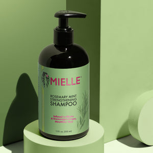 Shampooing quotidien nourrissant et fortifiant Mielle Romarin-Menthe à la biotine, 350 ml, tous types de cheveux