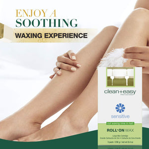 Recharges de cire pour jambes C+E Sensitive Large, 8,4 onces