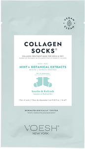 Voesh Collagen Gloves and Socks - Peppermint Oil - 4 Pack, 2 Pack of Gloves and 2 Pack of Socks