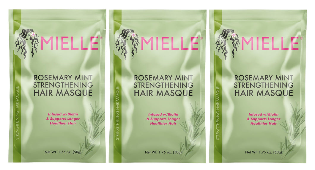 Mielle Rosemary Mint Strengthening Hair Masque w/Biotin 1.75 oz (Pack of 3)