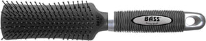 Bass Brushes La brosse de douche de qualité professionnelle avec poignée en caoutchouc et tige en nylon, finition fumée, modèle 706-SMK