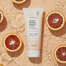 Load image into Gallery viewer, VOESH Sugar Scrub + Bubble Wash, Exfoliating Body Scrub &amp; Body Wash, Citrus Crush
