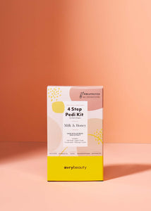 Kit pédicure AvryBeauty en 4 étapes - Lait et miel