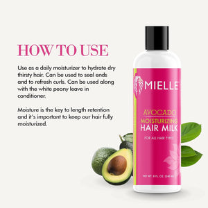 Lait capillaire hydratant à l'avocat Mielle Organics 225 ml