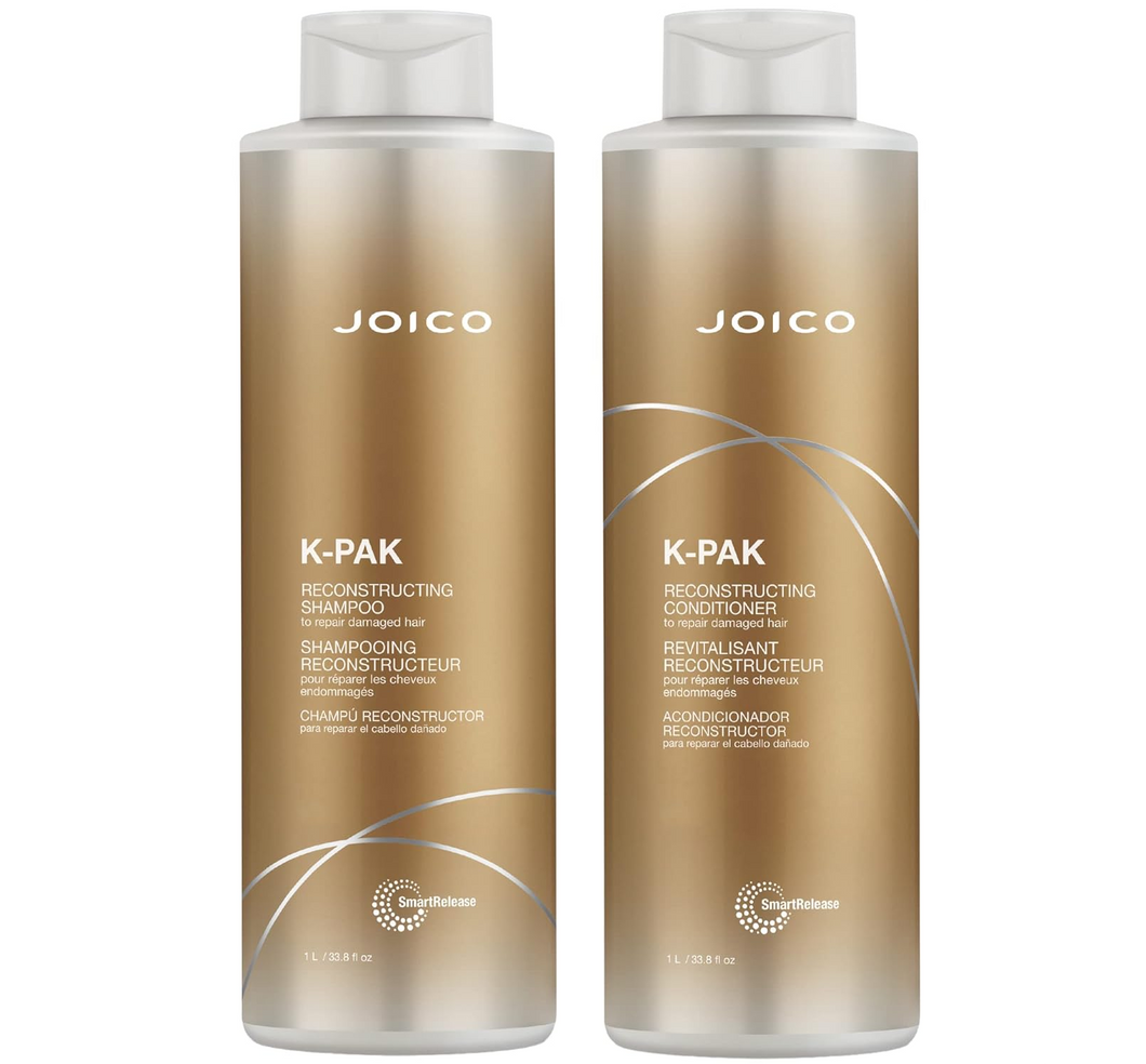 JOICO K-PAK RECONSTRUCTING SHAMPOO & CONDITIONER 1L DUO