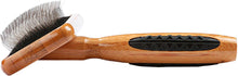 Charger l&#39;image dans la galerie, Bass Brushes Slicker Pet Groomer Manche en bambou moyen avec poignées en caoutchouc
