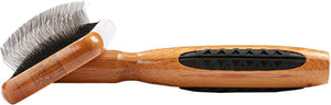 Bass Brushes Slicker Pet Groomer Manche en bambou moyen avec poignées en caoutchouc