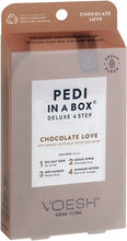 Charger l&#39;image dans la galerie, VOESH Pedi in a Box 4 Step- Chocolate Scent, Cocoa, 4 Step Pedi, At Home Pedicure Treatment, Pedicure Kit, Foot Soak, Foot Scrub, Foot Mask, Vegan Beauty, Foot Treatment, Foot Spa, Luxury Pedicure, Perfect Pedicure Prep
