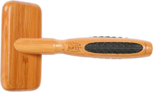 Load image into Gallery viewer, Bass Brushes Soft Slicker Pet Groomer Bamboo Handle w/ Rubber Grips
