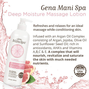 Lotion de massage GENA Mani Spa, 16,0 onces 