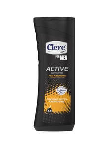 Lotion corporelle active CLERE For Men - Gingseng ultra énergisant - 400 ml