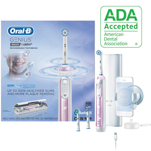 Oral-b 9600 Electric Toothbrush, 3 Brush Heads, Powered By Braun, Sakura Pink